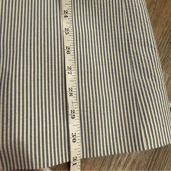 Jos A Bank Men 46 R Stays Cool Seersucker Blue Stripe Blazer Suit Jacket Preppy - Picture 7 of 12